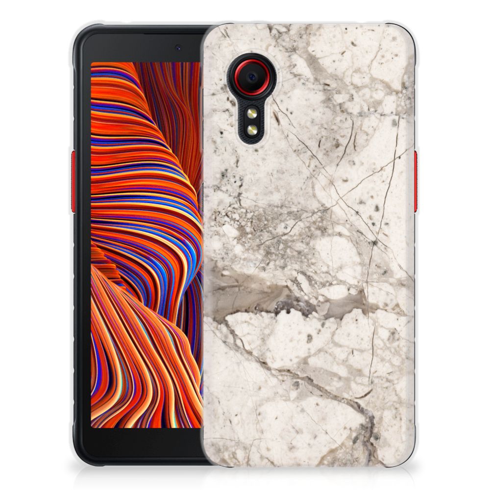Samsung Galaxy Xcover 5 TPU Siliconen Hoesje Marmer Beige B2C Telecom