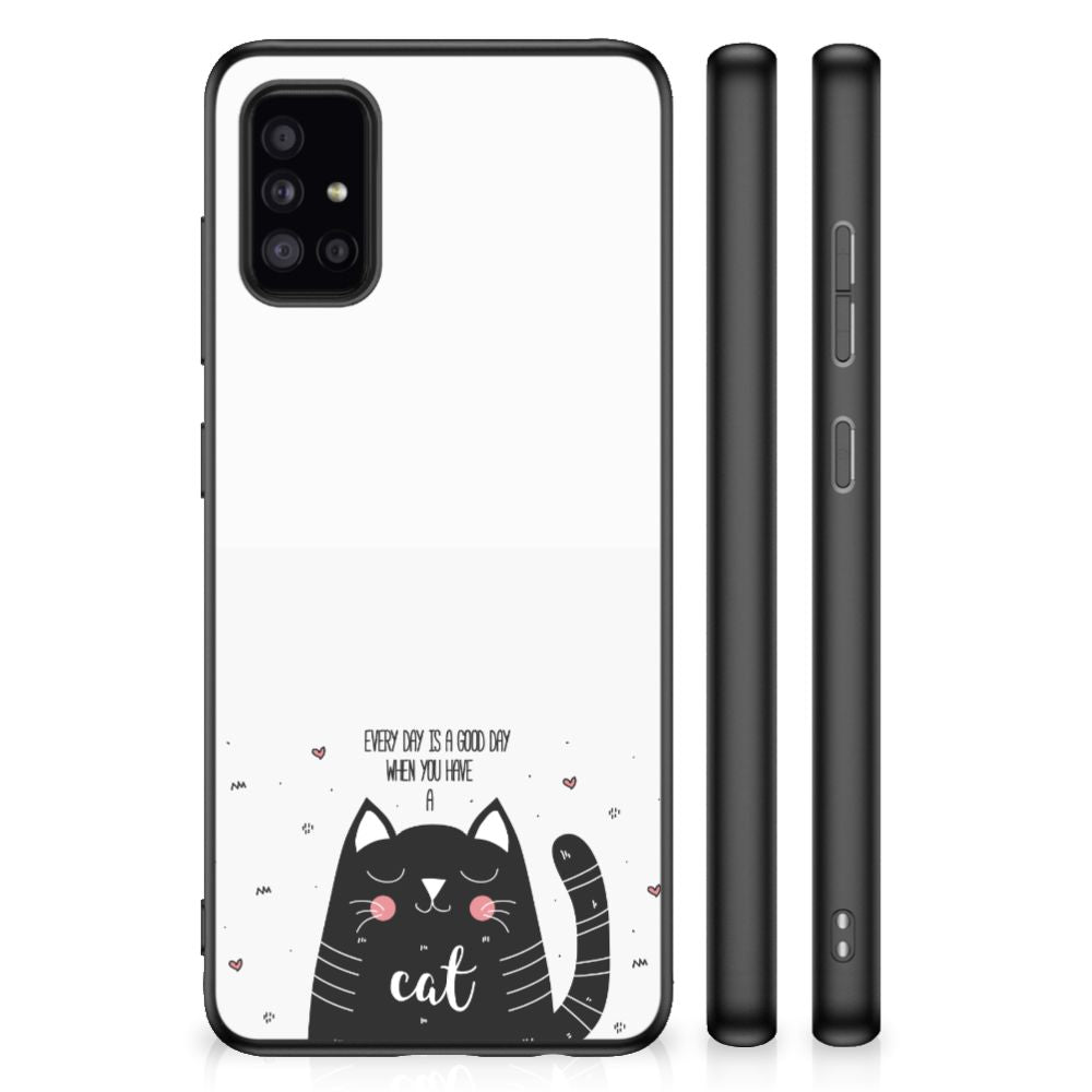 Samsung Galaxy A51 Bumper Hoesje Cat Good Day