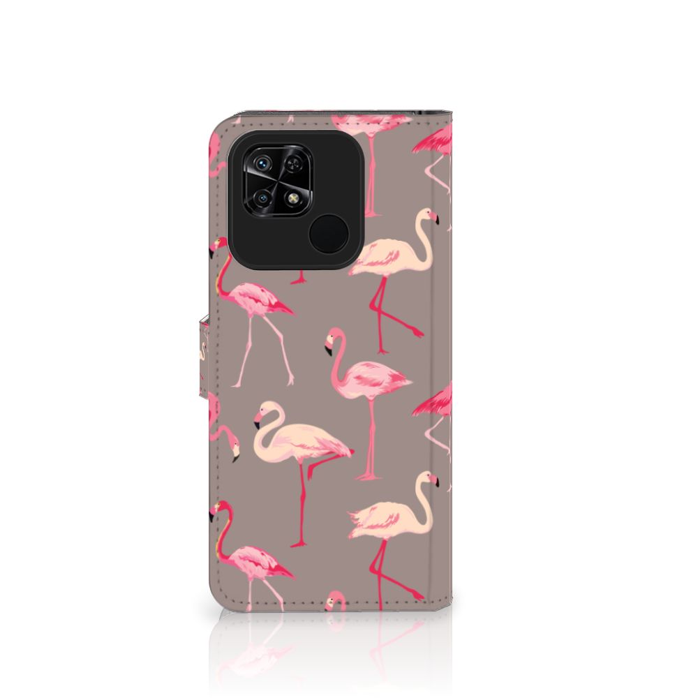 Xiaomi Redmi 10C Telefoonhoesje met Pasjes Flamingo