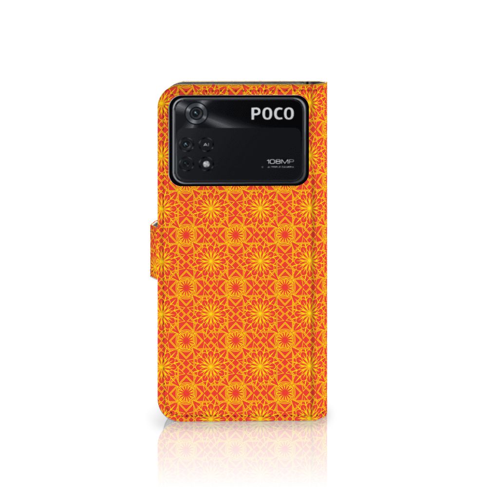 Xiaomi Poco X4 Pro 5G Telefoon Hoesje Batik Oranje