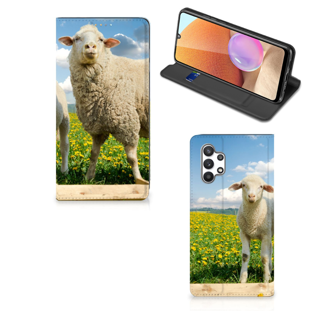 Samsung Galaxy A32 4G | A32 5G Enterprise Editie Hoesje maken Schaap en Lammetje - B2C Telecom