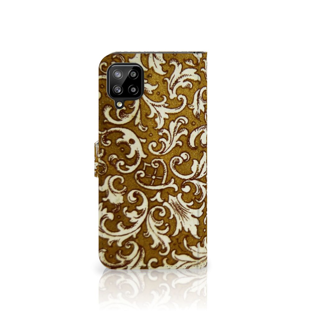 Wallet Case Samsung Galaxy A12 Barok Goud