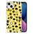 Silicone Back Case iPhone 15 Plus Punk Geel met een uniek punkdesign van sterren, doodskoppen en bliksemschichten.