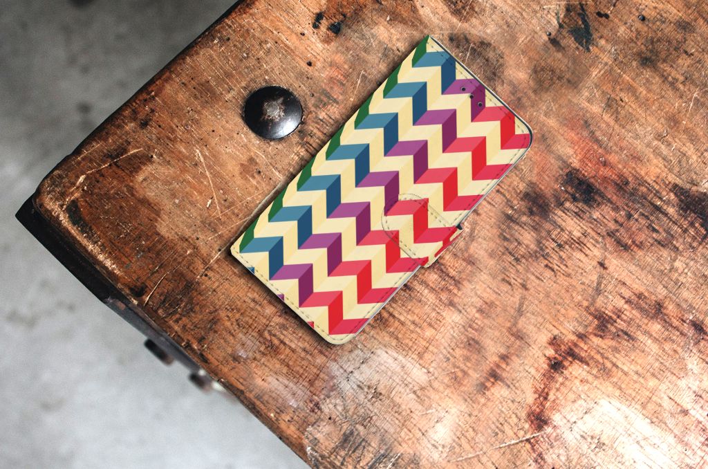 Huawei P10 Lite Telefoon Hoesje Zigzag Multi Color