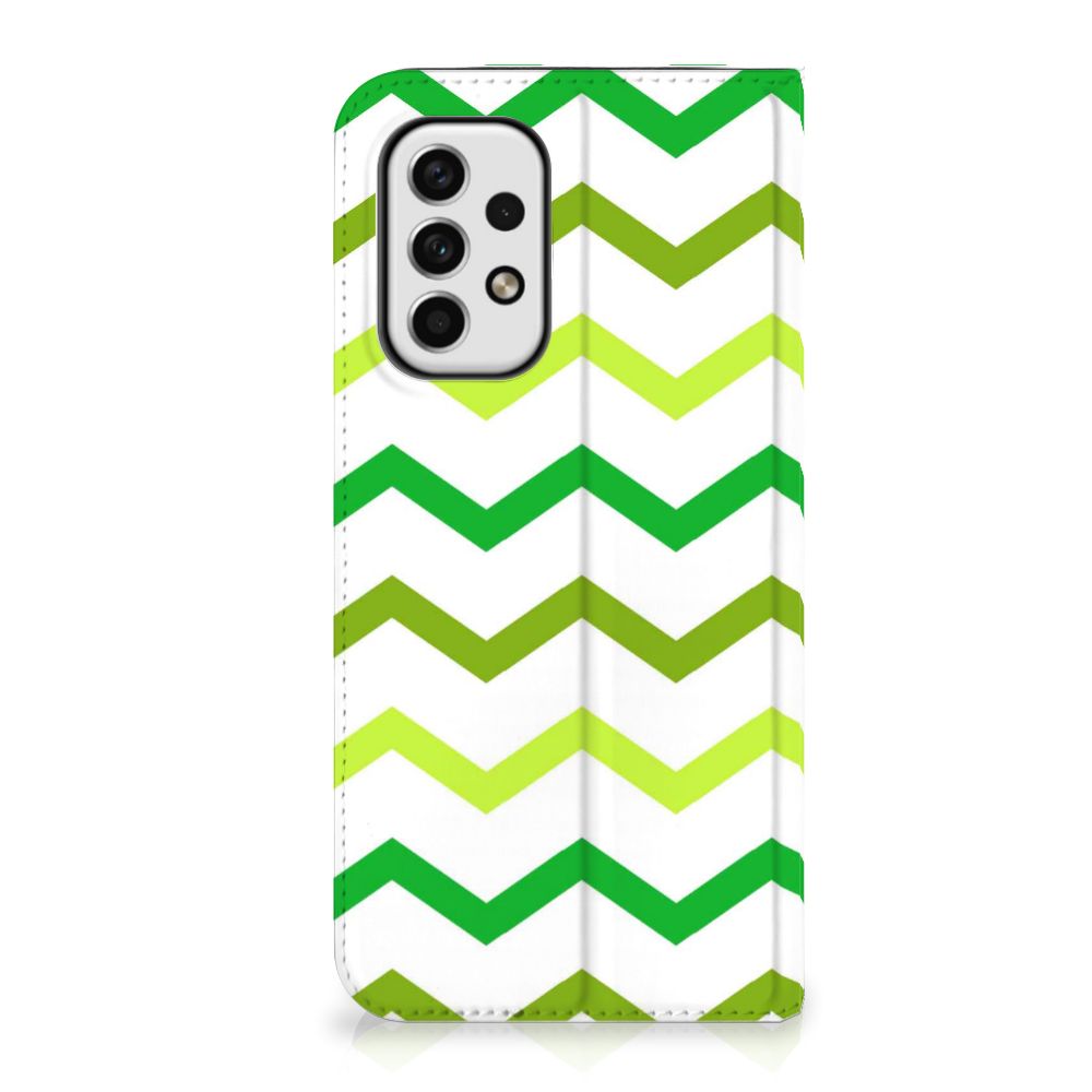 Samsung Galaxy A23 Hoesje met Magneet Zigzag Groen - B2C Telecom
