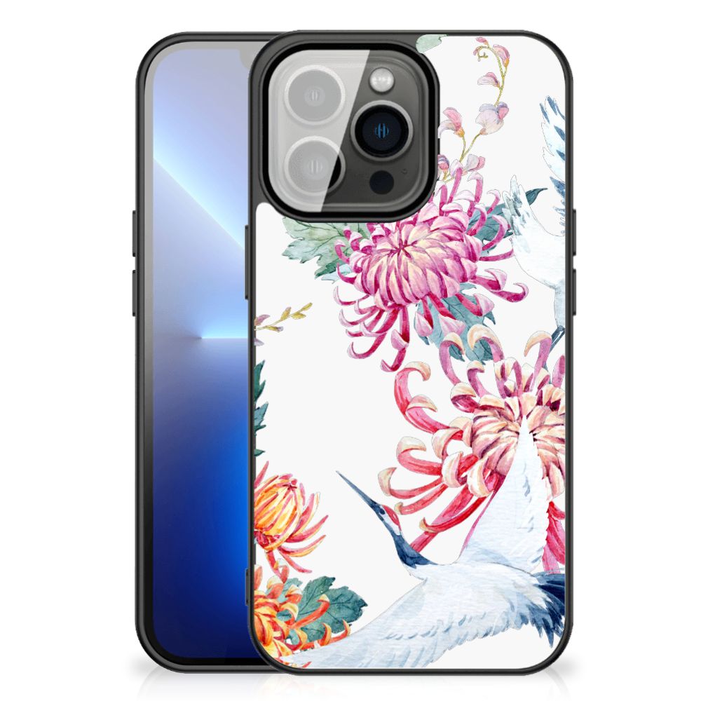 iPhone 13 Pro Max Dierenprint Telefoonhoesje Bird Flowers