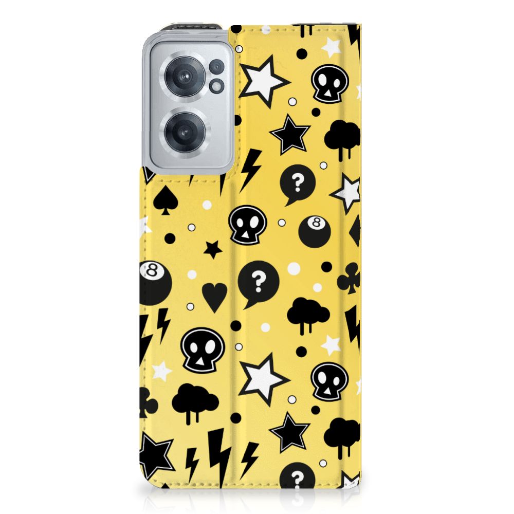 Mobiel BookCase OnePlus Nord CE 2 5G Punk Geel - B2C Telecom