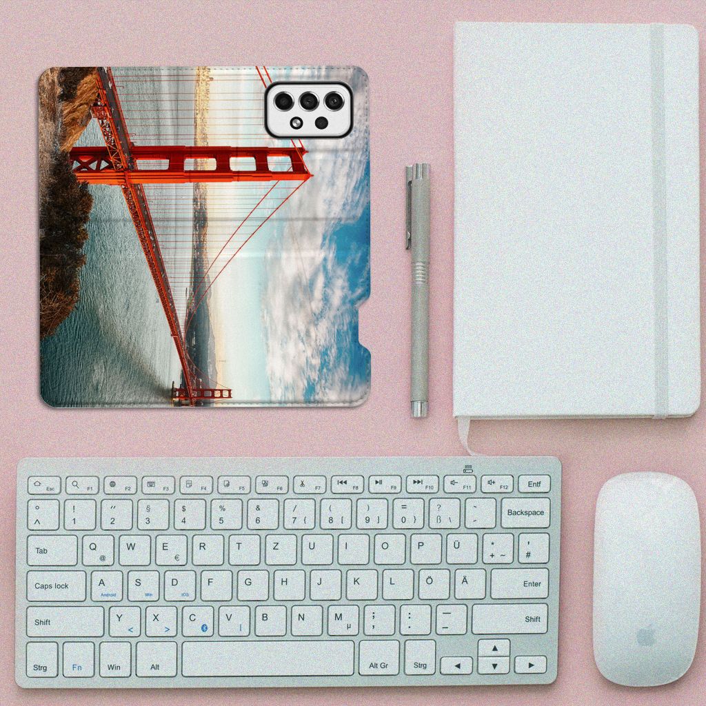 Samsung Galaxy A73 Book Cover Golden Gate Bridge - B2C Telecom