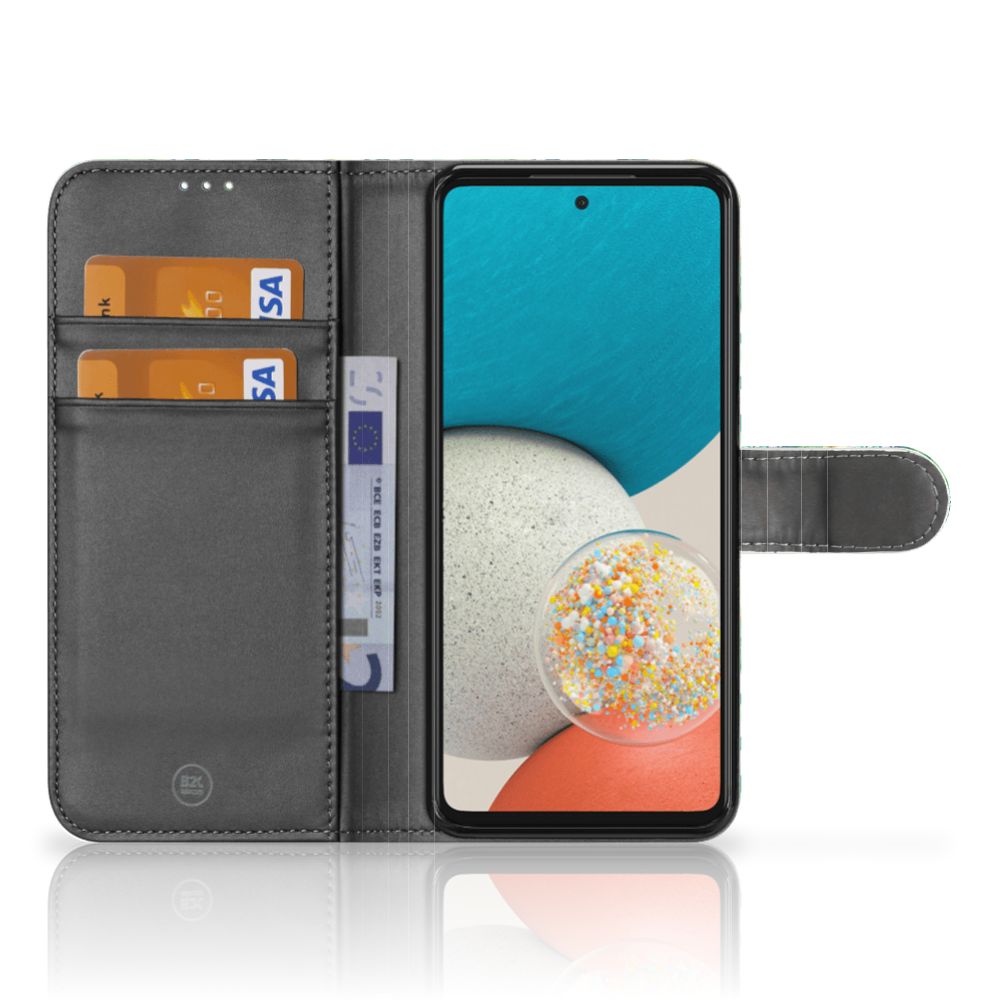 Samsung Galaxy A73 5G Hoesje Orchidee Groen