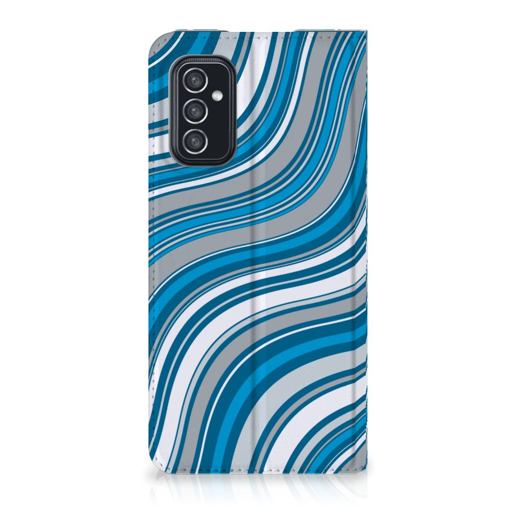 Samsung Galaxy M52 Hoesje met Magneet Waves Blue - B2C Telecom