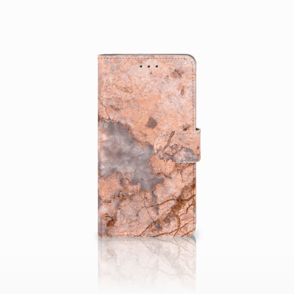 Samsung Galaxy J7 2016 Bookcase Marmer Oranje