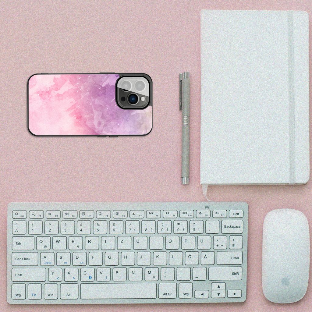Kleurrijke Telefoonhoesje iPhone 13 Pro Pink Purple Paint B2C Telecom