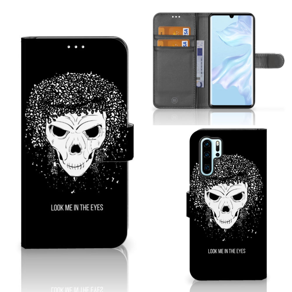 Telefoonhoesje met Naam Huawei P30 Pro Skull Hair