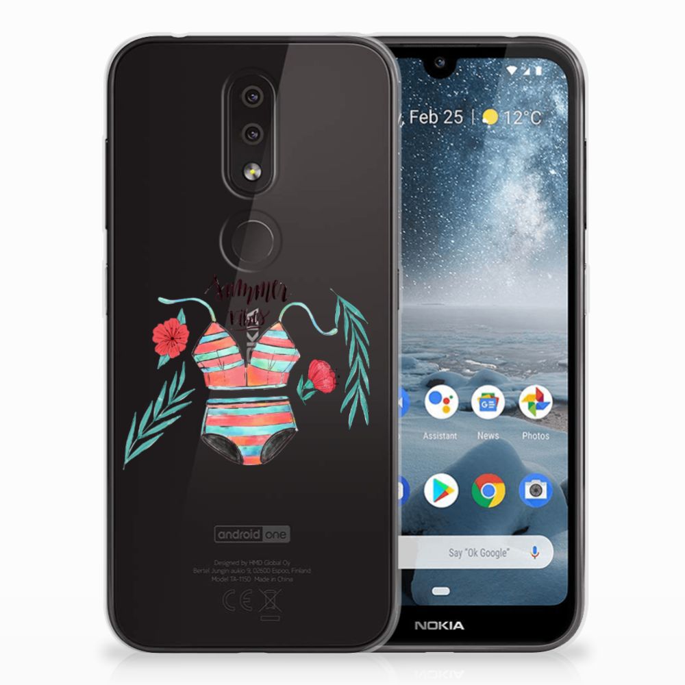 Nokia 4.2 Telefoonhoesje met Naam Boho Summer