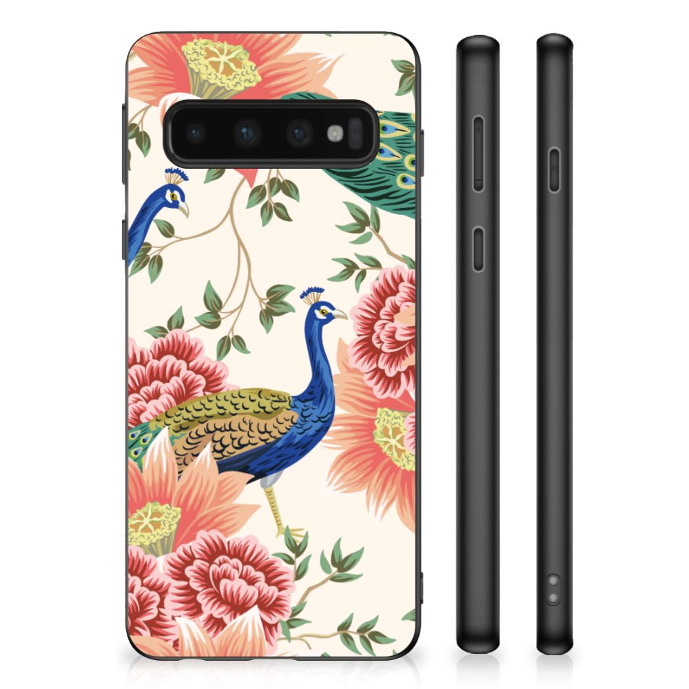 Back Cover voor Samsung Galaxy S10 Pink Peacock B2C Telecom