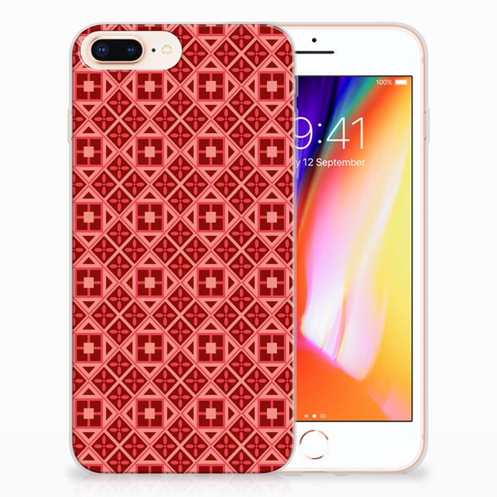 Apple iPhone 7 Plus | 8 Plus TPU bumper Batik Rood