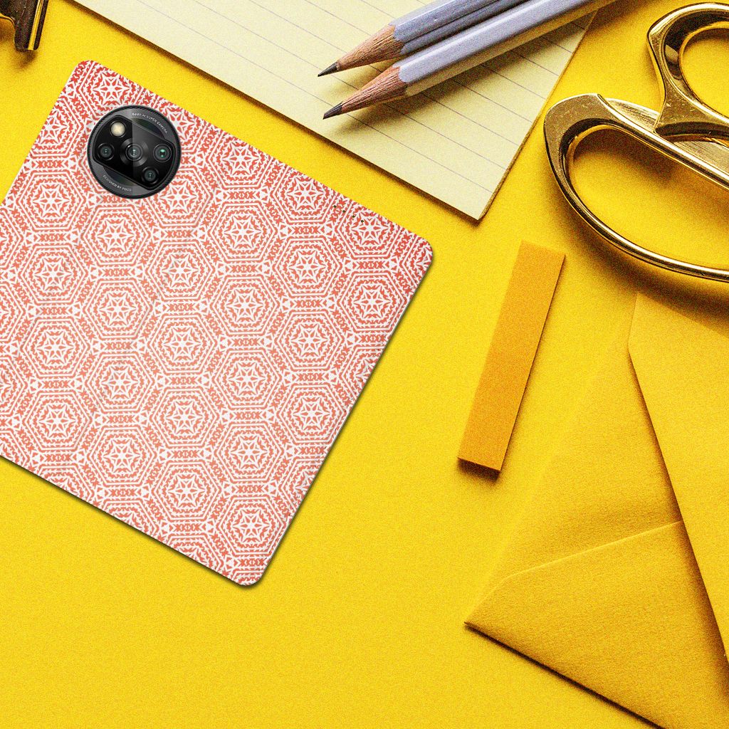 Xiaomi Poco X3 Pro | Poco X3 Hoesje met Magneet Pattern Orange - B2C Telecom
