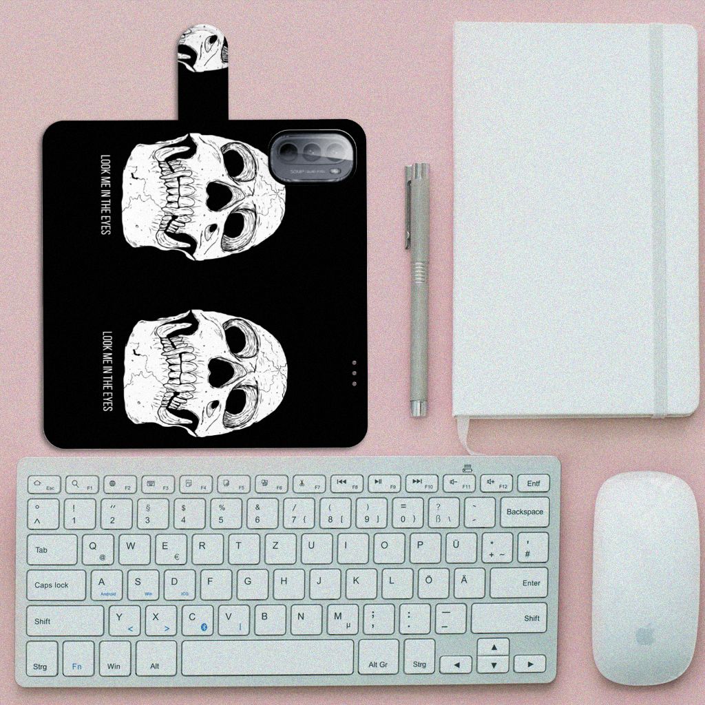 Telefoonhoesje met Naam Motorola Moto G31 | G41 Skull Eyes