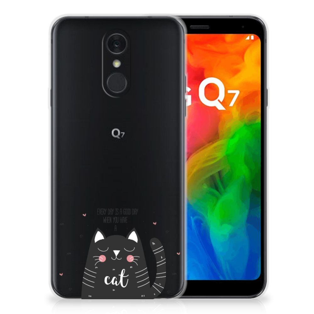 LG Q7 Telefoonhoesje met Naam Cat Good Day