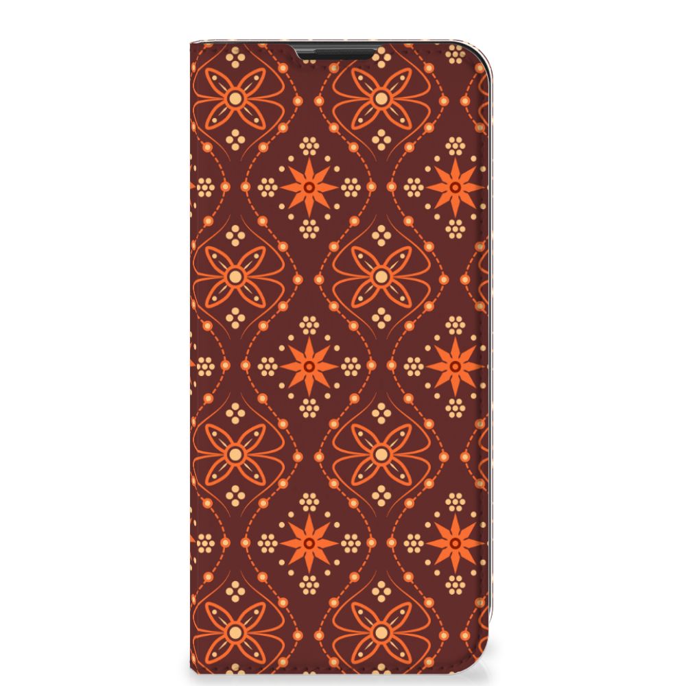 Motorola Moto G9 Play Hoesje met Magneet Batik Brown - B2C Telecom