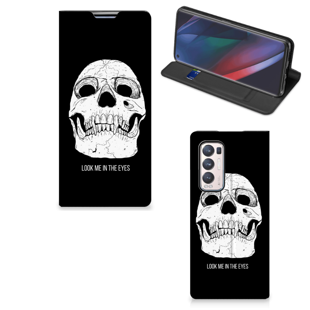 Mobiel BookCase OPPO Find X3 Neo Skull Eyes - B2C Telecom