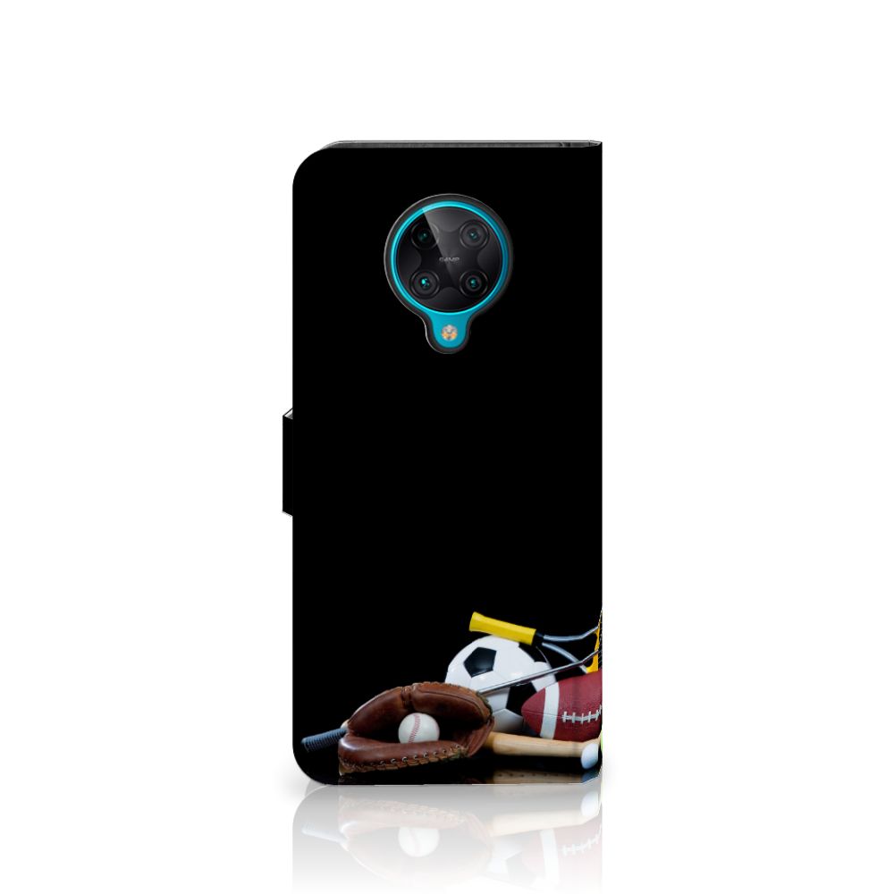 Xiaomi Poco F2 Pro Wallet Case met Pasjes Sports met sportafbeeldingen en houders voor pasjes.