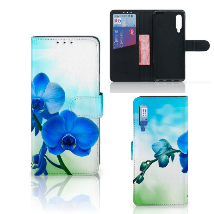 Xiaomi Mi 9 Hoesje Orchidee Blauw - Cadeau voor je Moeder