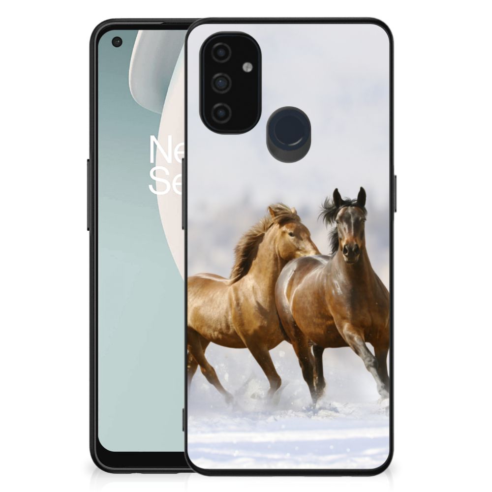 OnePlus Nord N100 Dierenprint Telefoonhoesje Paarden