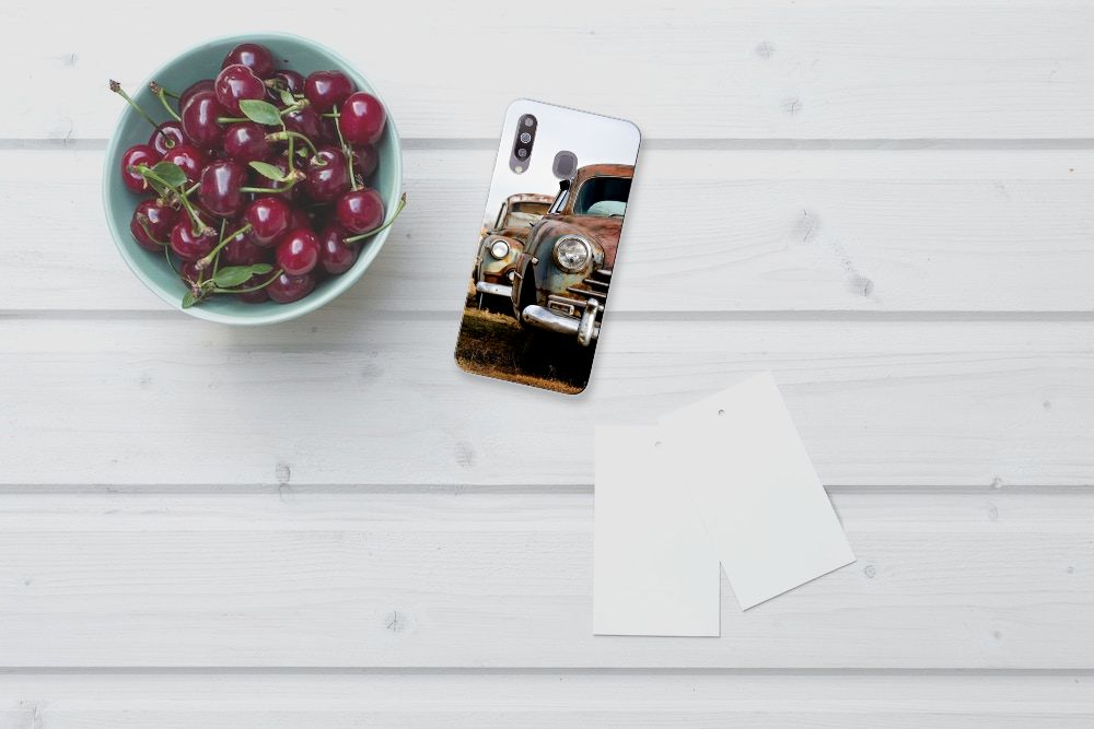 Samsung Galaxy M30 Siliconen Hoesje met foto Vintage Auto