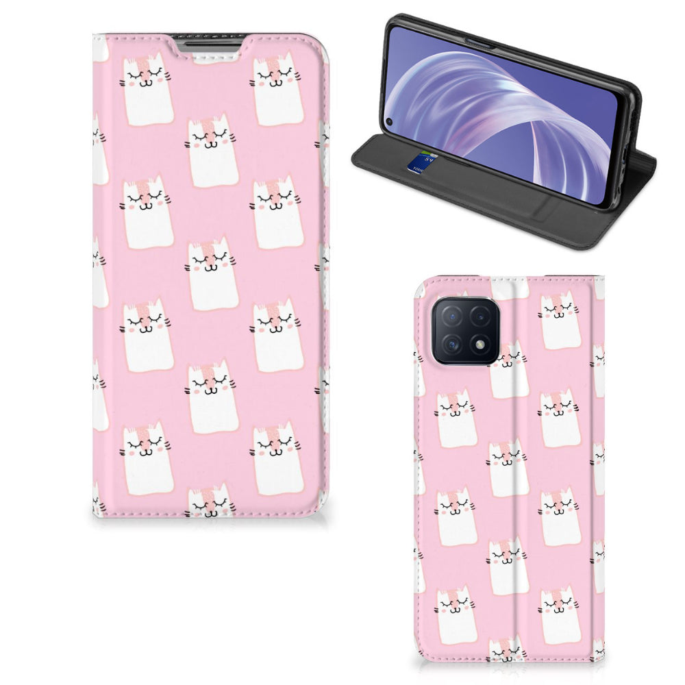 OPPO A73 5G Hoesje maken Sleeping Cats