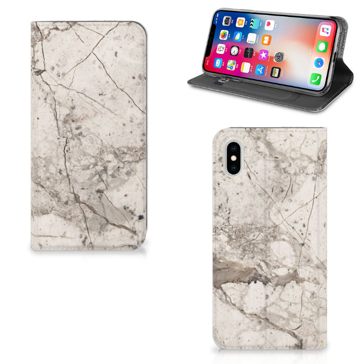 Apple iPhone Xs Max Standcase Marmer Beige