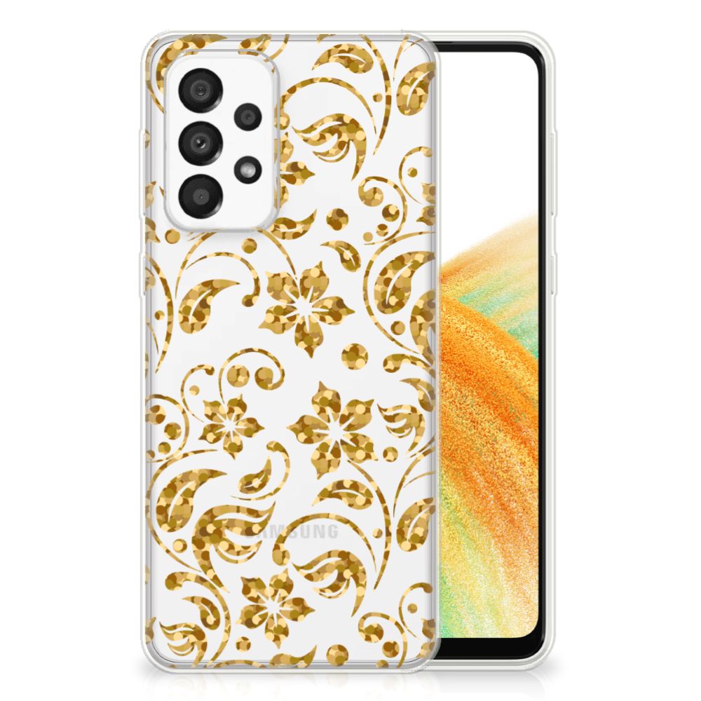 Samsung Galaxy A33 5G TPU Case Gouden Bloemen B2C Telecom