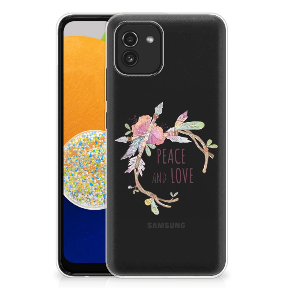 Samsung Galaxy A03 Telefoonhoesje met Naam Boho Text B2C Telecom