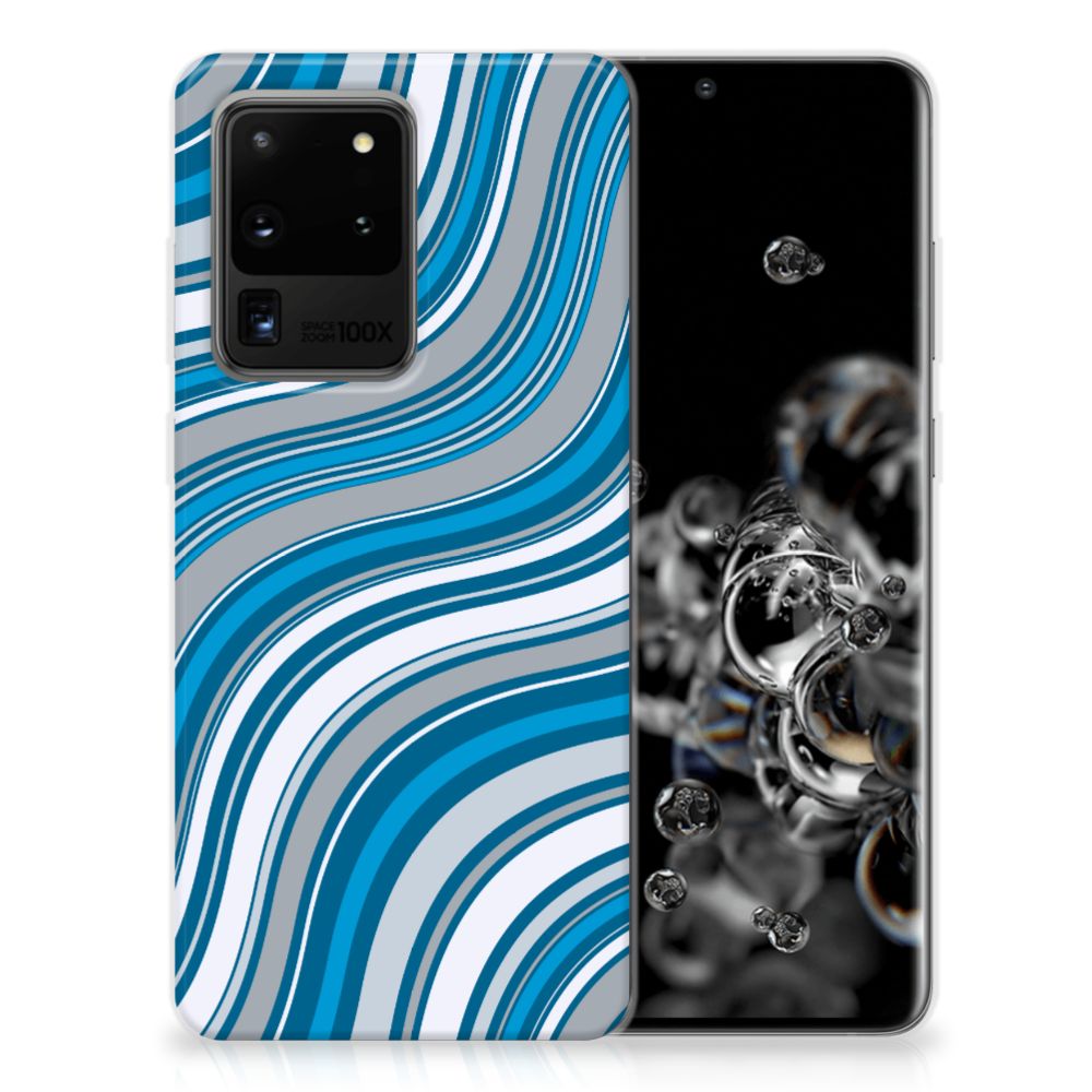 Samsung Galaxy S20 Ultra TPU bumper Waves Blue B2C Telecom