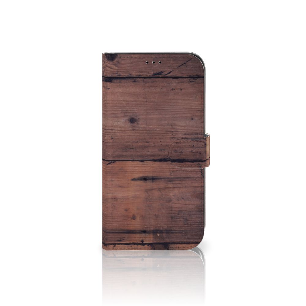 iPhone 13 Pro Max Book Style Case Old Wood