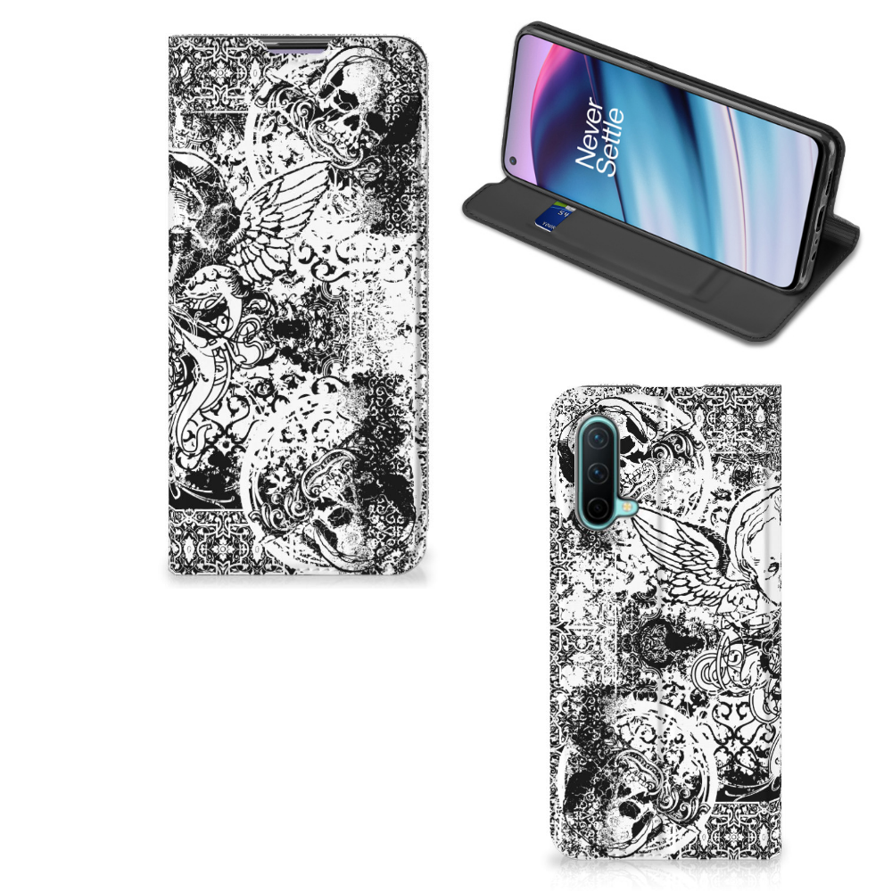 Mobiel BookCase OnePlus Nord CE 5G Skulls Angel - B2C Telecom