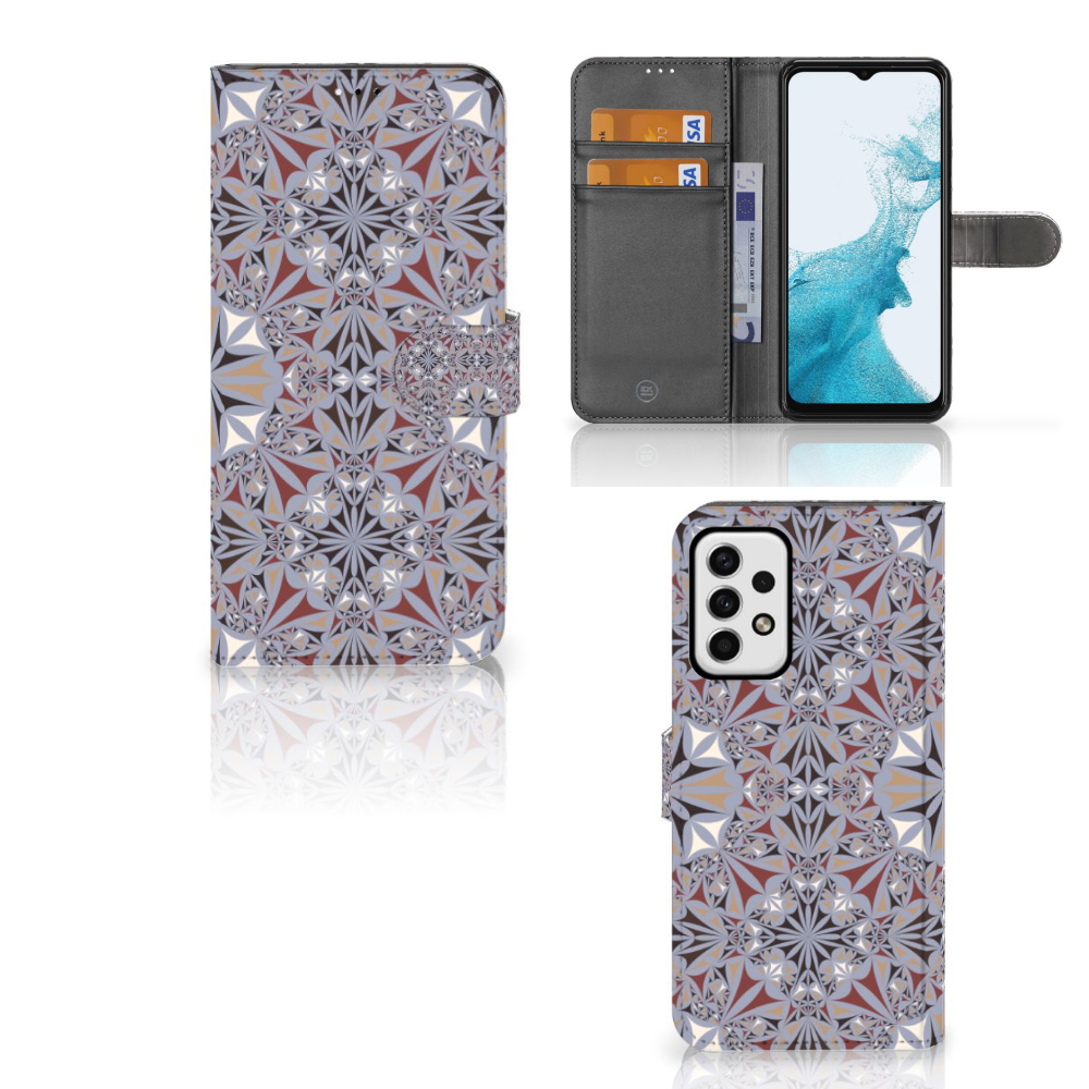 Samsung Galaxy A23 Bookcase Flower Tiles