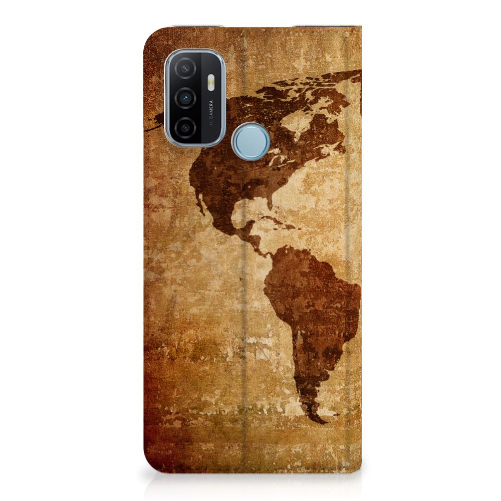 OPPO A53 | A53s Book Cover Wereldkaart - B2C Telecom