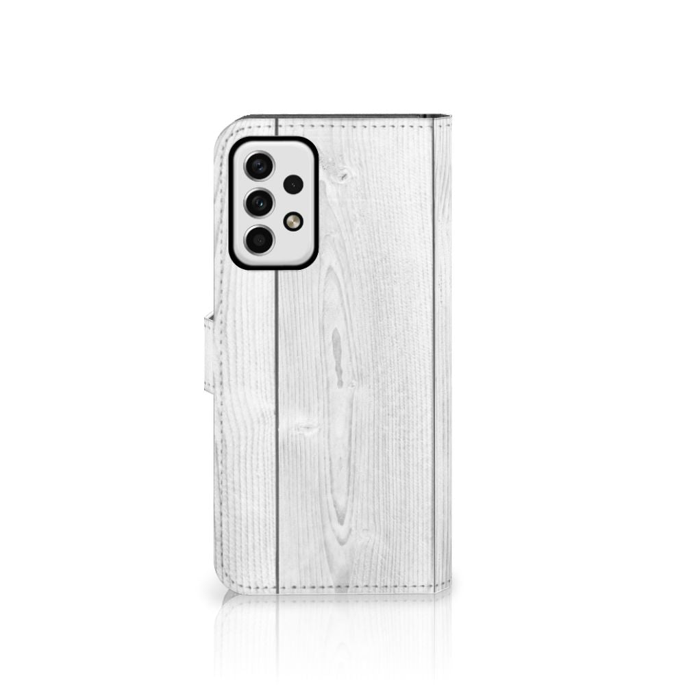 Samsung Galaxy A23 Book Style Case White Wood