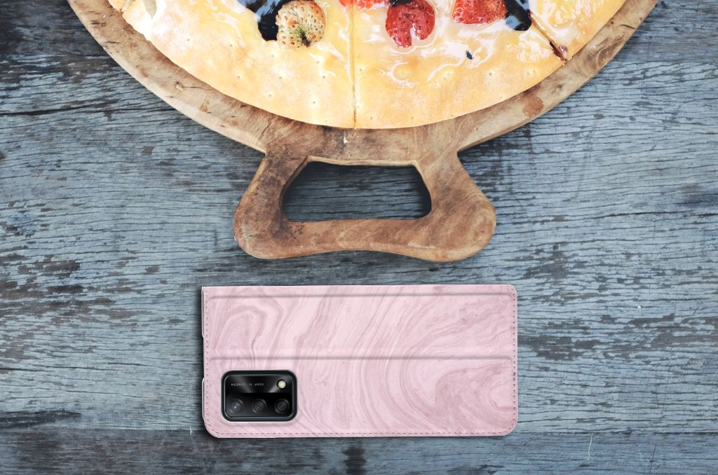 OPPO A74 4G Standcase Marble Pink - Origineel Cadeau Vriendin - B2C Telecom