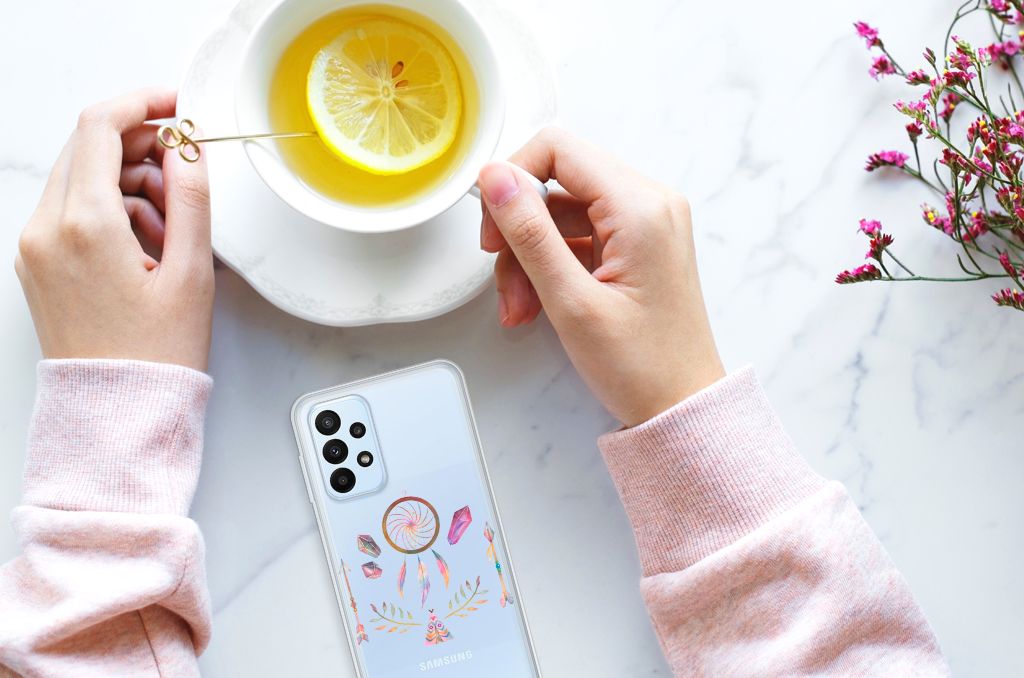 Samsung Galaxy A23 Telefoonhoesje met Naam Boho Dreamcatcher B2C Telecom