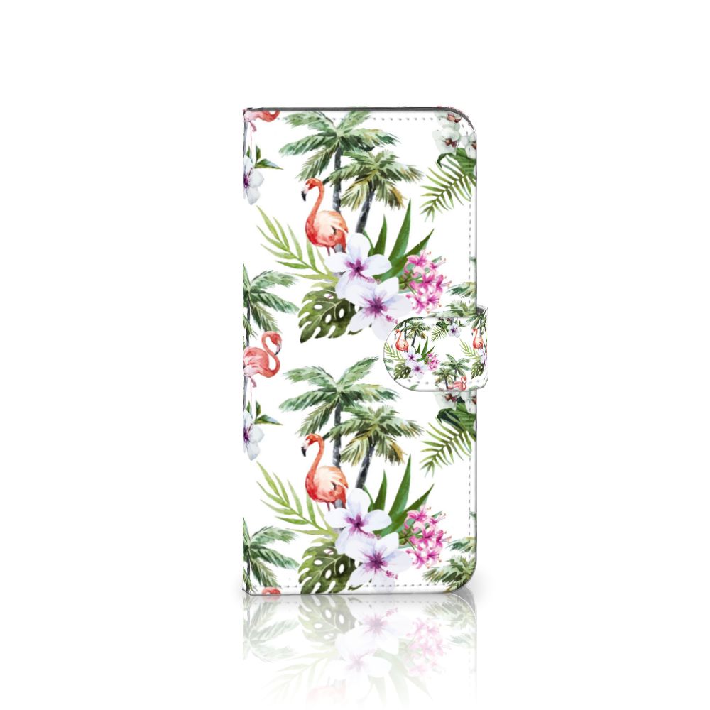 Motorola Edge 20 Lite Telefoonhoesje met Pasjes Flamingo Palms