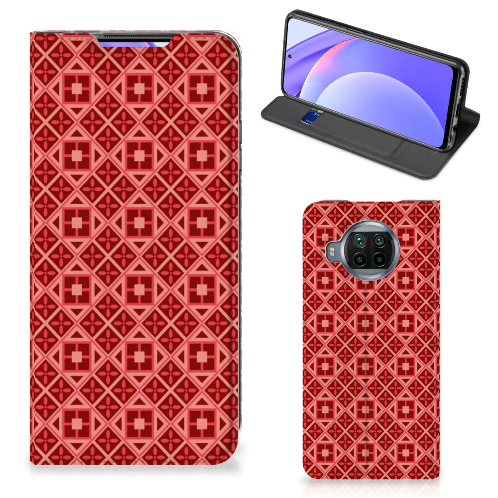 Xiaomi Mi 10T Lite Hoesje met Magneet Batik Rood