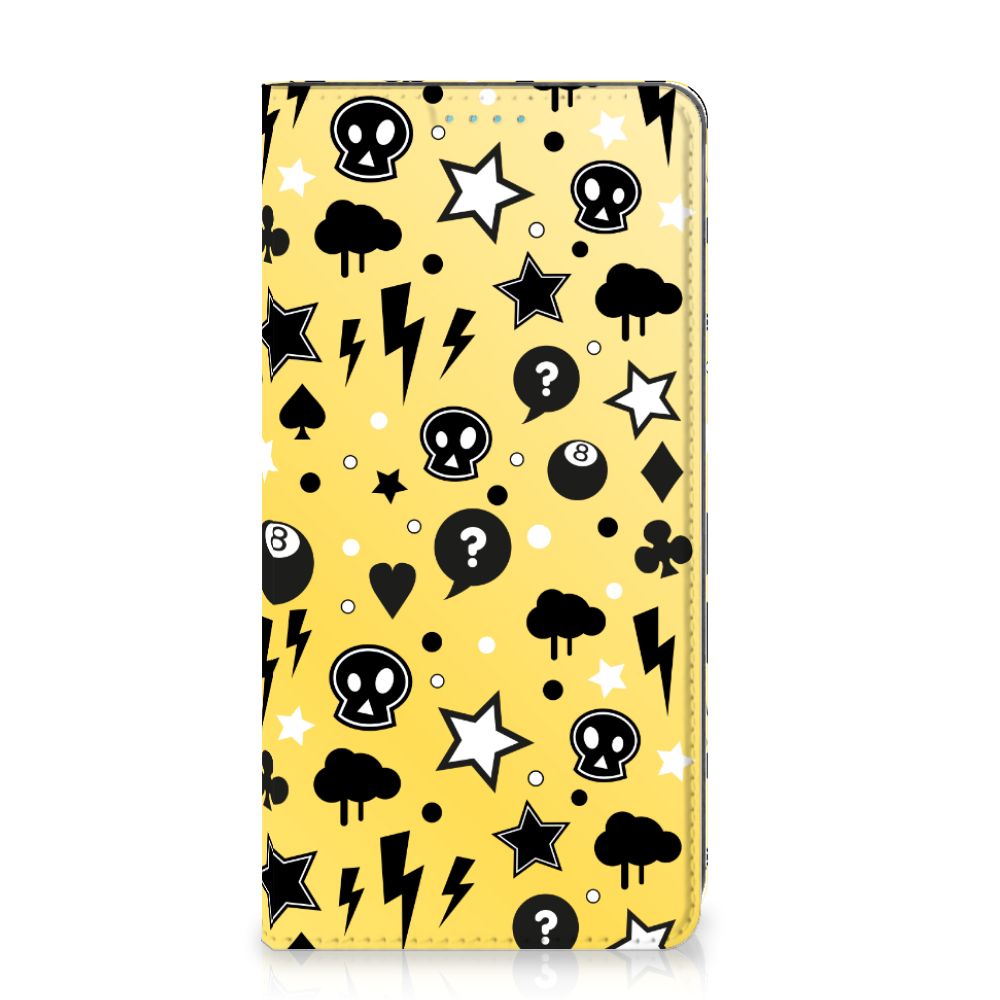 Mobiel BookCase Samsung Galaxy A53 Punk Geel