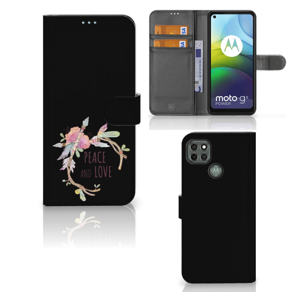 Motorola Moto G9 Power Leuk Hoesje Boho Text