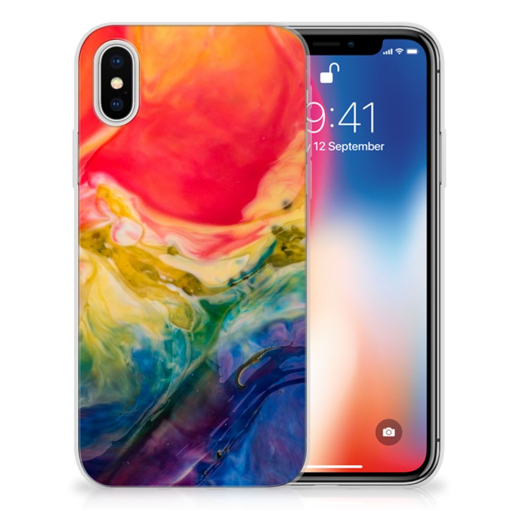 Hoesje maken Apple iPhone X | Xs Watercolor Dark