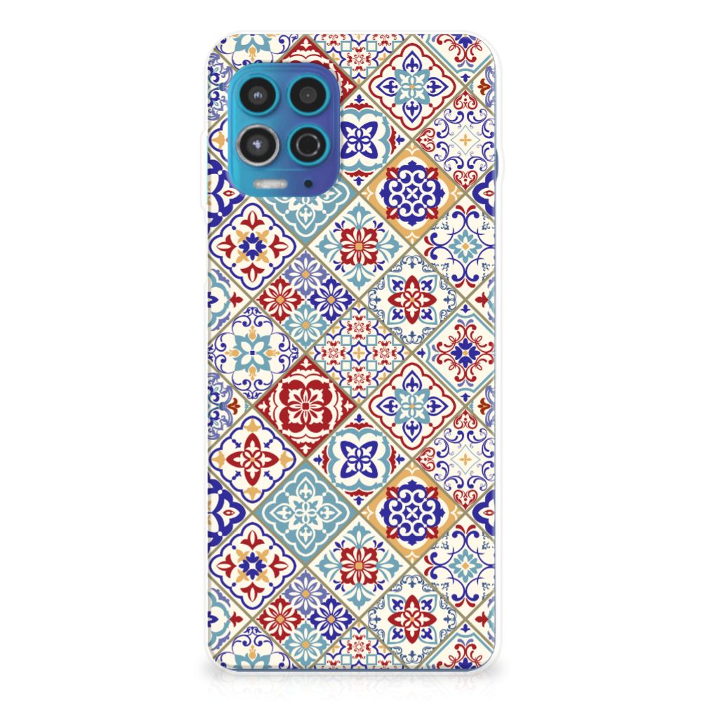 Motorola Moto G100 TPU Siliconen Hoesje Tiles Color B2C Telecom