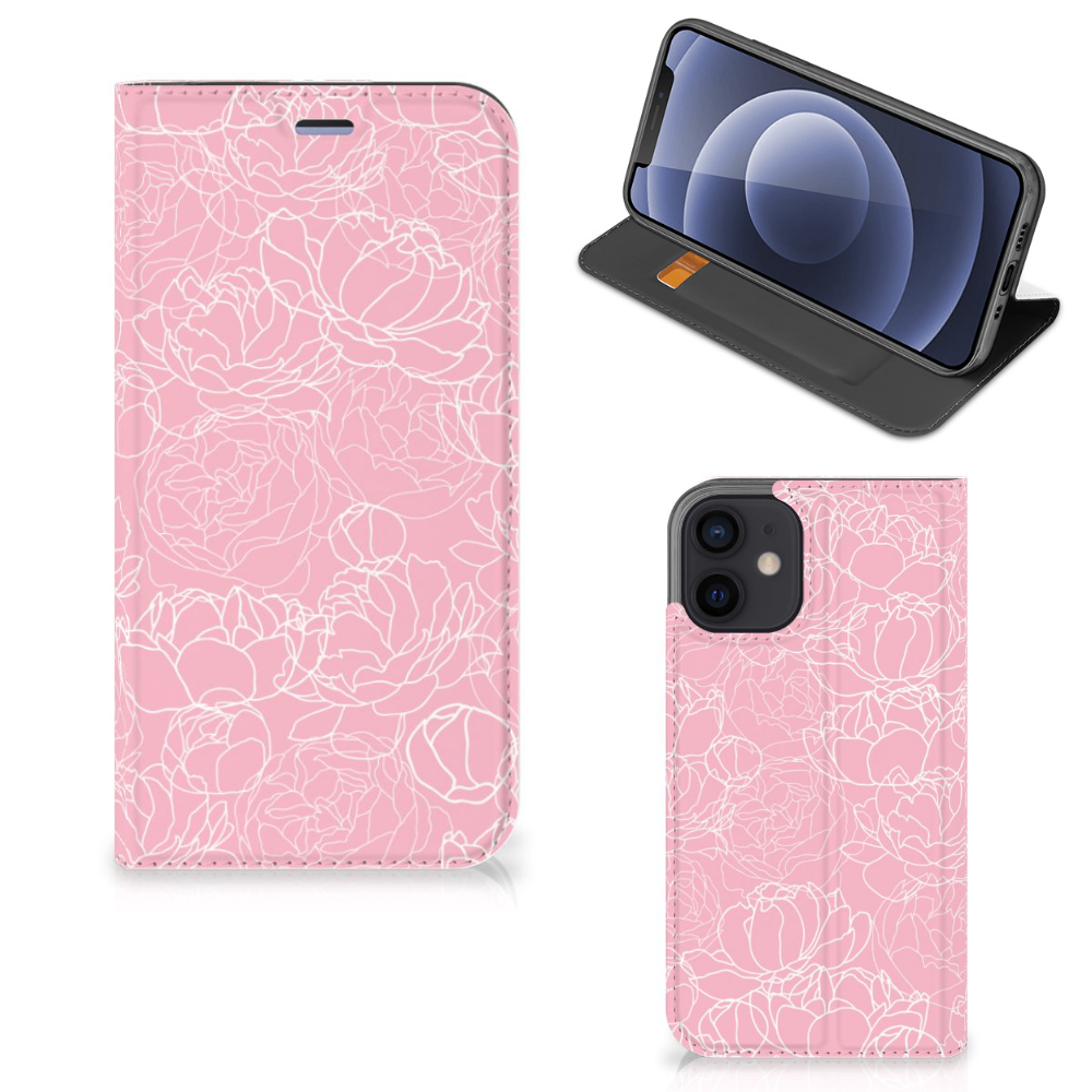 iPhone 12 Mini Smart Cover White Flowers - B2C Telecom