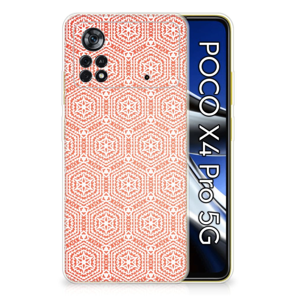 Xiaomi Poco X4 Pro 5G TPU bumper Pattern Orange