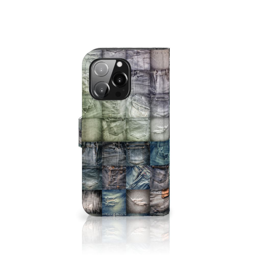Wallet Case met Pasjes iPhone 13 Pro Spijkerbroeken